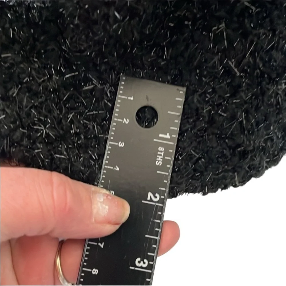 Cejon one size black one size bucket hat with silver threading a bit of sparkle